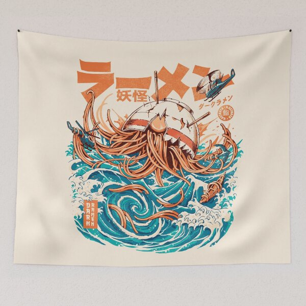 Item preview, Dark Great Ramen off Kanagawa designed and sold by Ilustrata®.