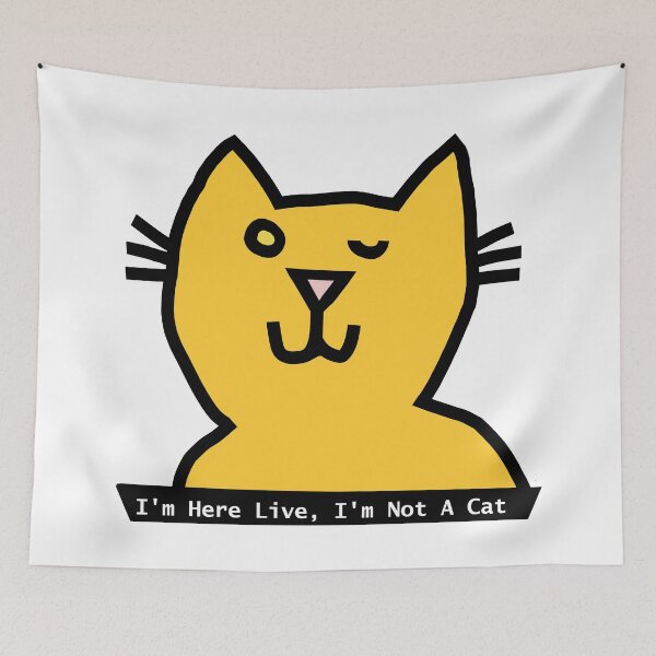 Item preview, Im Not a Cat Memes Cat Wink designed and sold by ellenhenry.