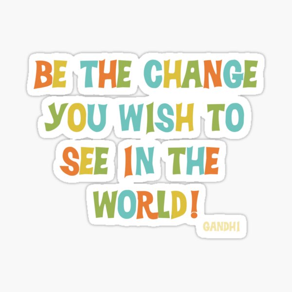 Item preview, Inspirational Text Quote Saying Be the Change designed and sold by peacockcards.
