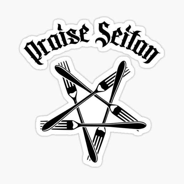 Artikel-Vorschau von Praise Seitan - Go Vegan 1.2 (schwarz), designt und verkauft von Mystic-Land.