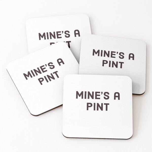 Item preview, Mine's a Pint - Black text designed and sold by FunkiFunki.