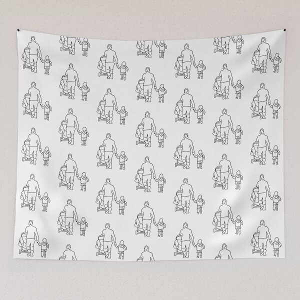 Item preview, Mother and Daughter Walk Holding Hands designed and sold by PrileyRileyArt.