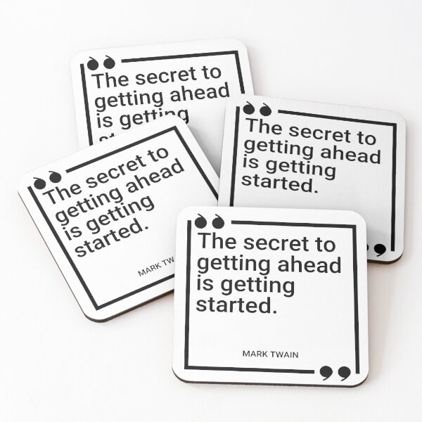 Item preview, Mark Twain - The secret to getting ahead is getting started. designed and sold by SocraticQuotes.