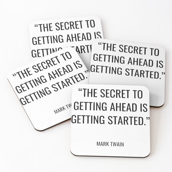 Item preview, Mark Twain - The secret to getting ahead is getting started. designed and sold by SocraticQuotes.