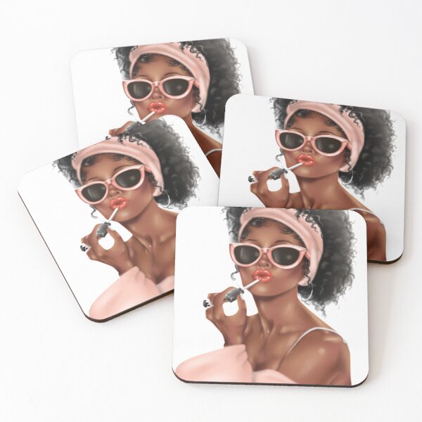 Item preview, Glam Girl Hand Illustrated African American Woman designed and sold by sociallynina.