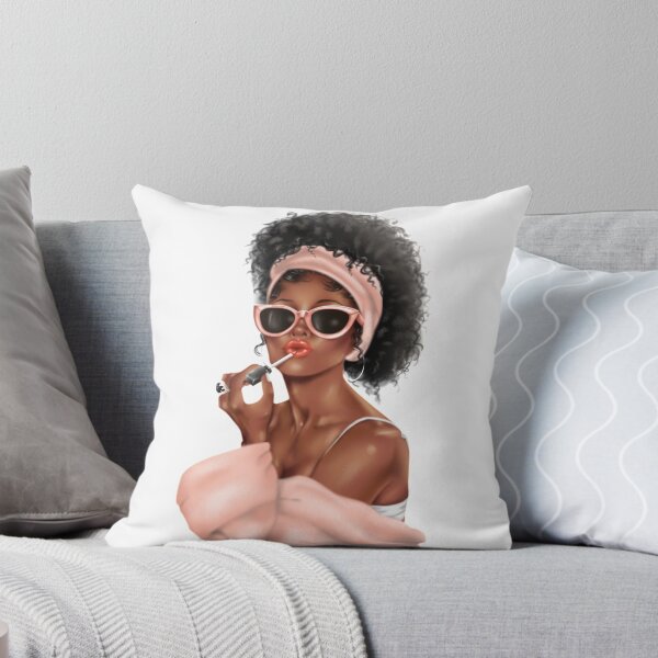 Item preview, Glam Girl Hand Illustrated African American Woman designed and sold by sociallynina.
