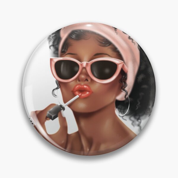 Item preview, Glam Girl Hand Illustrated African American Woman designed and sold by sociallynina.