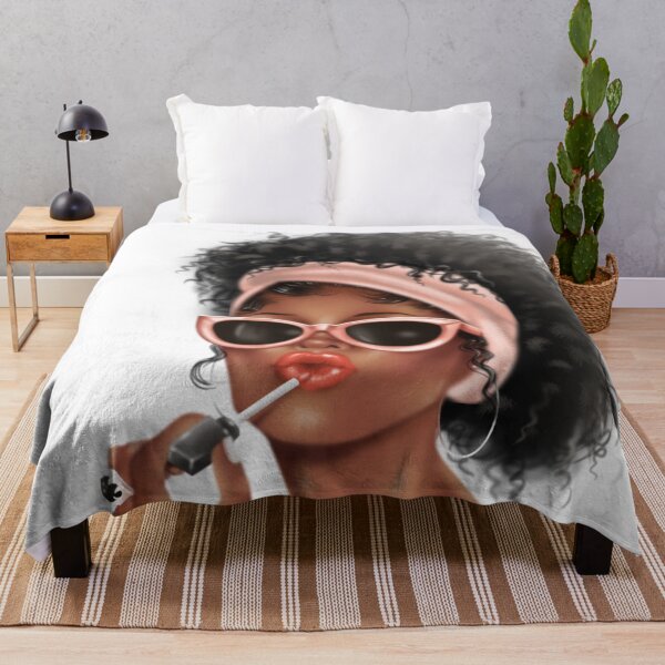 Item preview, Glam Girl Hand Illustrated African American Woman designed and sold by sociallynina.
