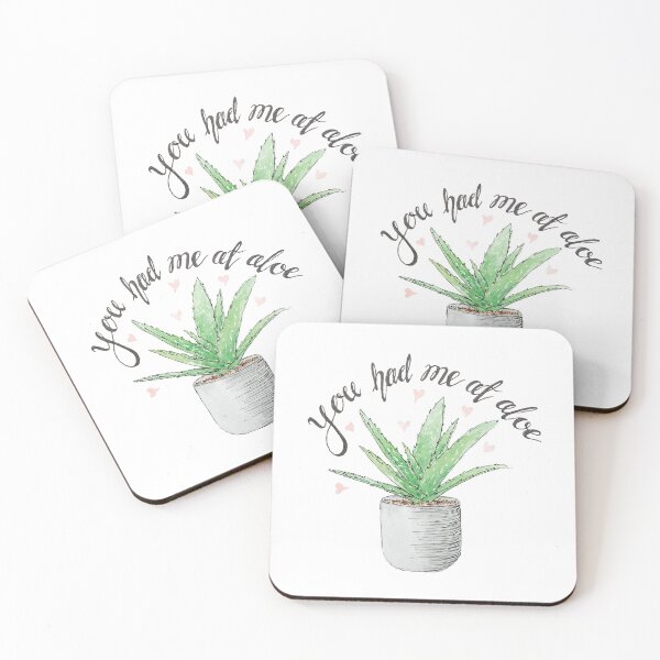 Item preview, Aloe Vera Valentines Card - You had me at aloe - Watercolour designed and sold by B-ARTIZAN.