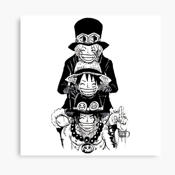 Impressions Sur Toile Sur Le Theme Ace Sabo Luffy Redbubble