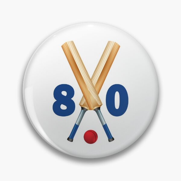 Item preview, Cricket number 80 - eighty with bats and ball designed and sold by AllShirts21.