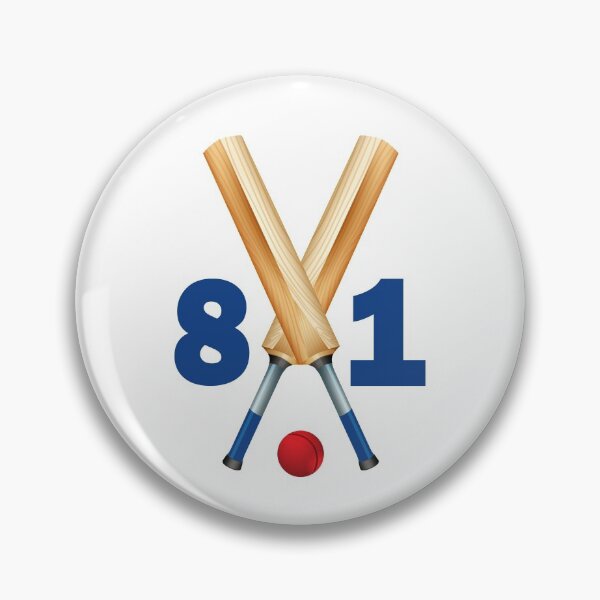 Item preview, Cricket number 81 - eighty one with bats and ball designed and sold by AllShirts21.