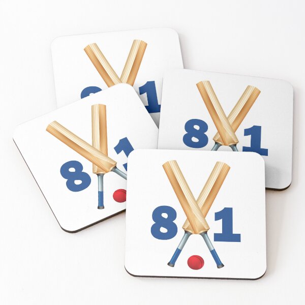 Item preview, Cricket number 81 - eighty one with bats and ball designed and sold by AllShirts21.
