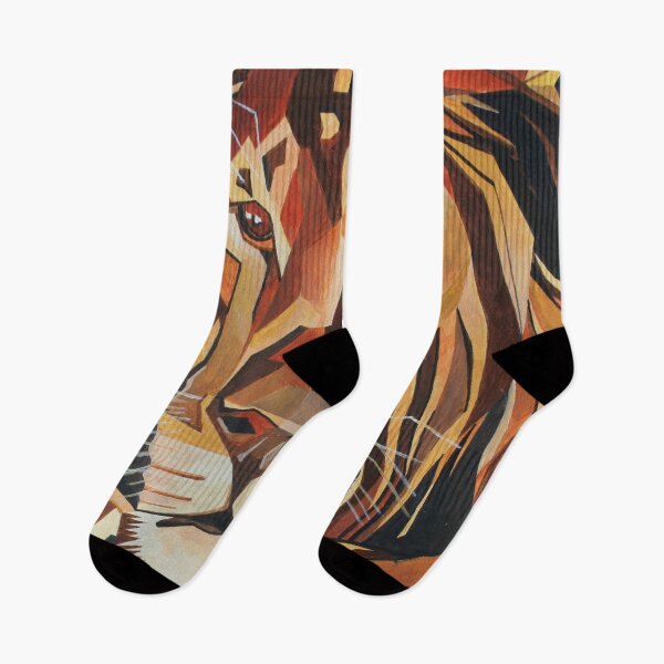 Item preview, Lion Portrait In Geometric Art Style designed and sold by taiche.