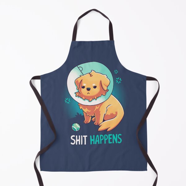 Item preview, Shit Happens // Golden Retriever, Dogs, Cone of Shame designed and sold by Geekydog.
