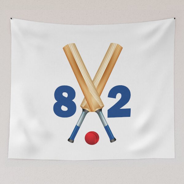 Item preview, Cricket number 82 - eighty two with bats and ball designed and sold by AllShirts21.