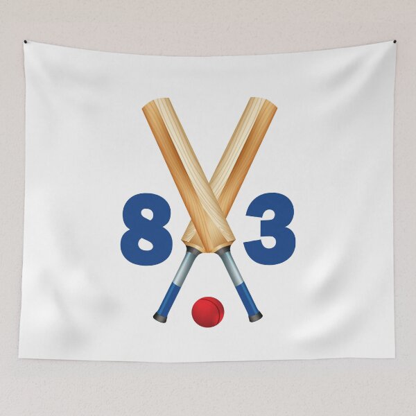 Item preview, Cricket number 83 - eighty three with bats and ball designed and sold by AllShirts21.