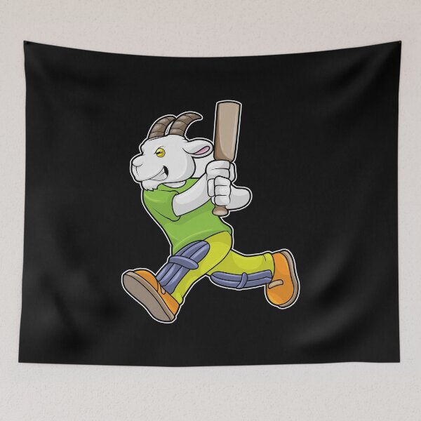 Item preview, Goat as Batsman with Cricket bat designed and sold by Snabdesign84.