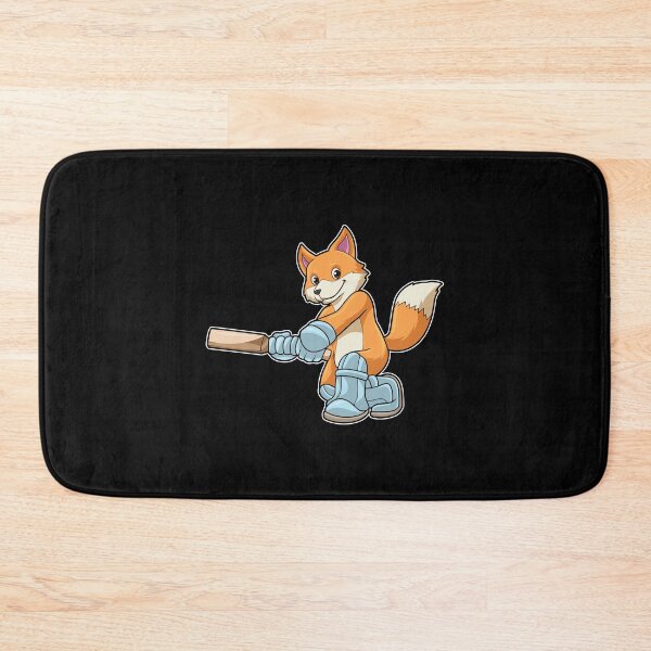 Item preview, Fox as Batsman with Cricket bat designed and sold by Snabdesign84.