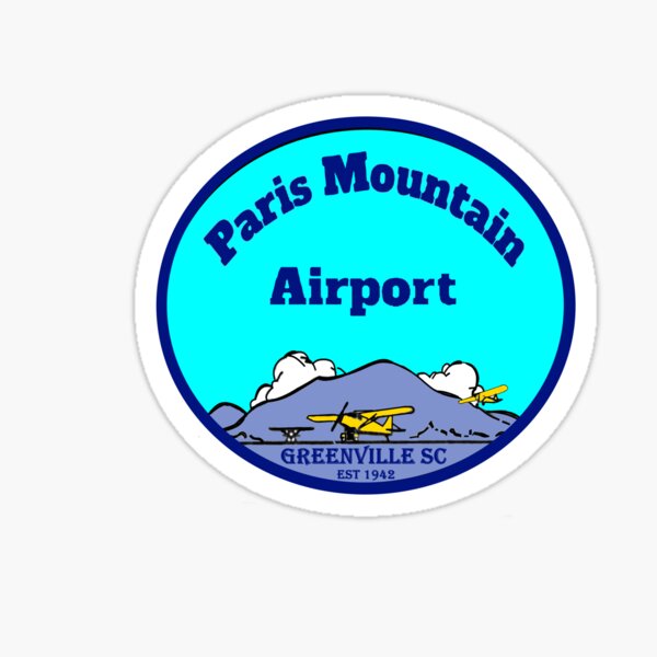 "Paris Mountain Airport Greenville SC" Sticker for Sale by