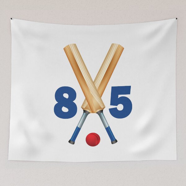 Item preview, Cricket number 85 - eighty five with bats and ball designed and sold by AllShirts21.