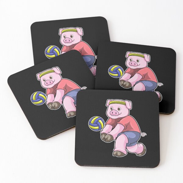 Item preview, Pig at Sports with Volleyball designed and sold by Snabdesign84.