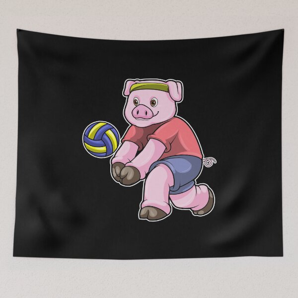 Item preview, Pig Volleyball player Volleyball designed and sold by Snabdesign84.