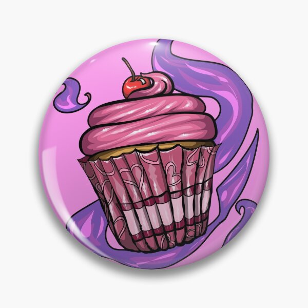 Item preview, Cute pink strawberry cupcake  designed and sold by Miaart365.