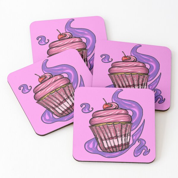 Item preview, Cute pink strawberry cupcake  designed and sold by Miaart365.