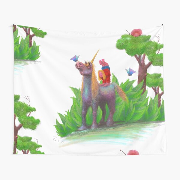 A Unicorn in my Forest Tapestry