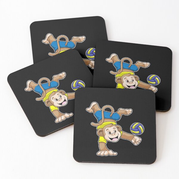 Item preview, Monkey at Sports with Volleyball designed and sold by Snabdesign84.