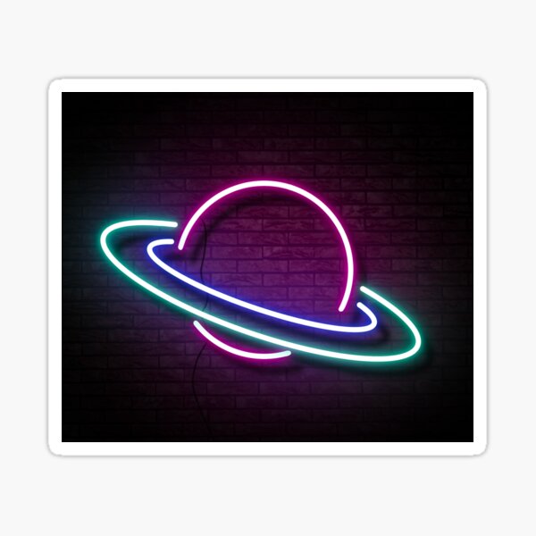 Neon Sign Little Planet  Sticker