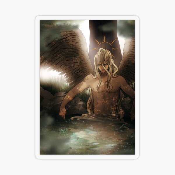Archangel Michael in Eden Transparent Sticker