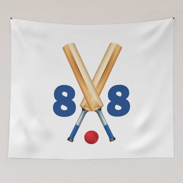 Item preview, Cricket number 88 - eighty eight with bats and ball designed and sold by AllShirts21.
