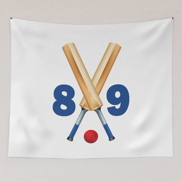 Item preview, Cricket number 89 - eighty nine with bats and ball designed and sold by AllShirts21.