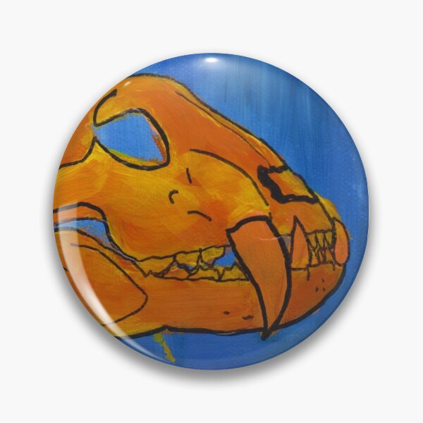 Item preview, Orange Pop Art Tiger Skull designed and sold by PetraInspired.