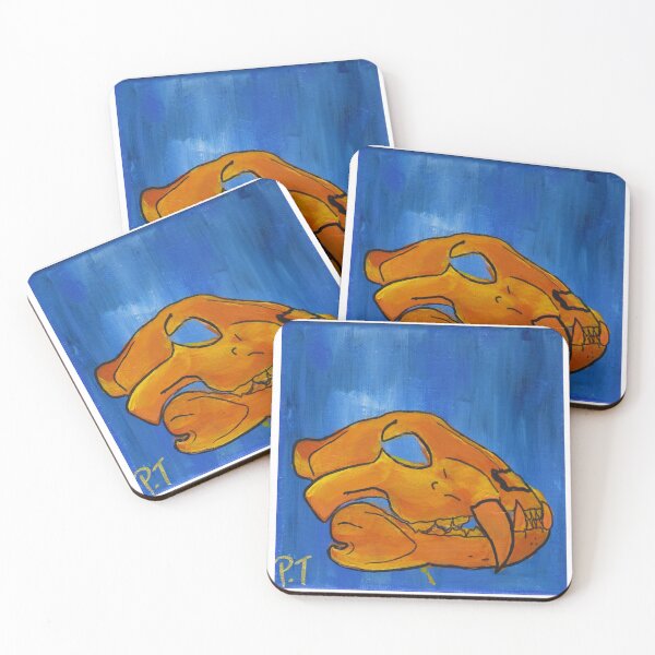 Item preview, Orange Pop Art Tiger Skull designed and sold by PetraInspired.