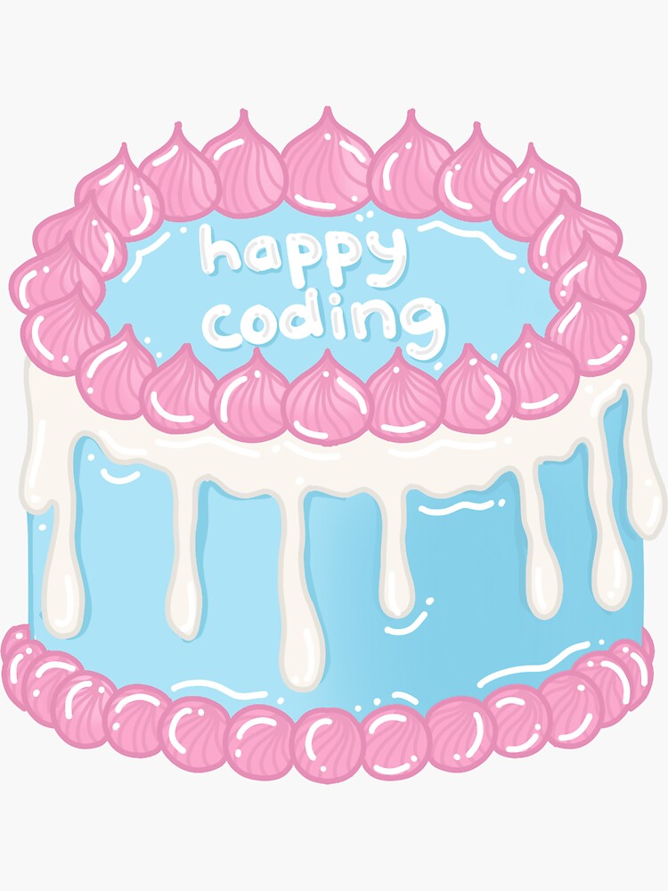 Thumbnail 3 of 3, Sticker, Happy Coding | Cute Coding Sticker designed and sold by thecodedose.