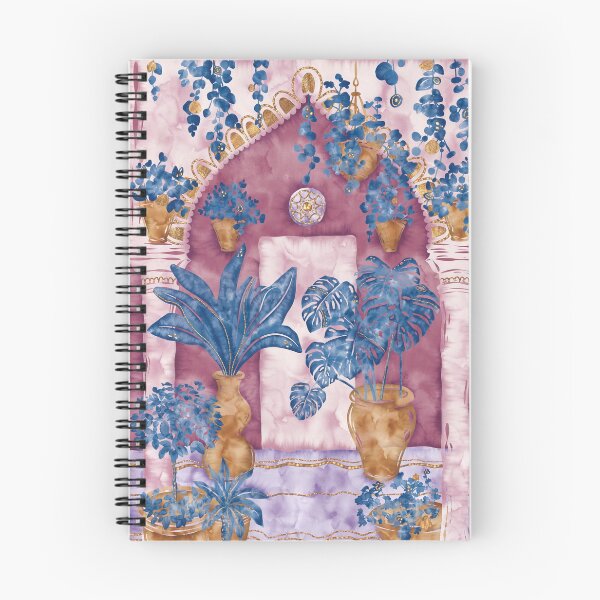 Item preview, Watercolor boho landscape, Morocco landscape, Tropical landscape, Morocco architecture, Morocco Travel, Exotic city designed and sold by Anaïs Illustration.