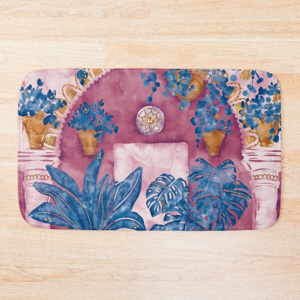 Item preview, Watercolor boho landscape, Morocco landscape, Tropical landscape, Morocco architecture, Morocco Travel, Exotic city designed and sold by Anaïs Illustration.