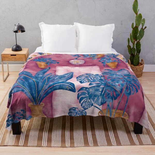 Item preview, Watercolor boho landscape, Morocco landscape, Tropical landscape, Morocco architecture, Morocco Travel, Exotic city designed and sold by Anaïs Illustration.