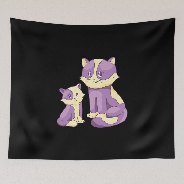 Item preview, Cat and Kitten Cartoon Mother Cat and Cute Catlove designed and sold by Ofca.