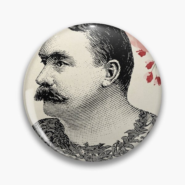 Item preview, Old Fashioned Tattooed Mustache Man with Flowers designed and sold by LeAllureVintage.