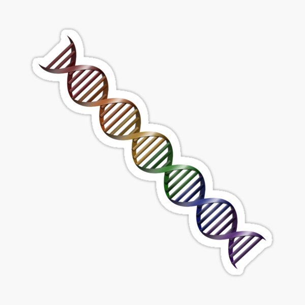 LGBT Pride Rainbow DNA Sticker