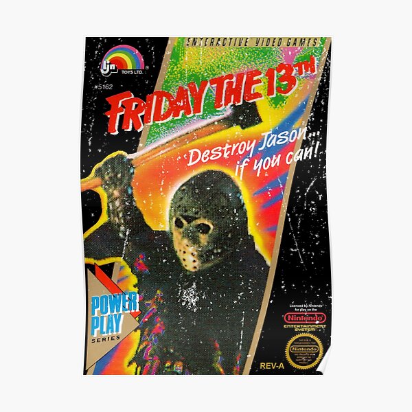 NES Friday the 13th Distressed Cover Poster