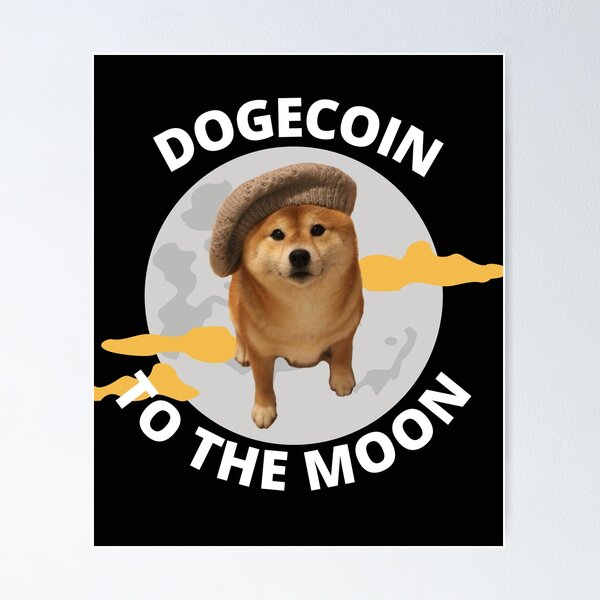 Artikel-Vorschau von Dogecoin Münze zum Mond, designt und verkauft von IZ-STAR.