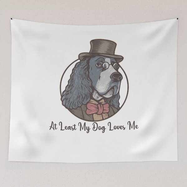 Item preview, At Least My Dog Loves Me Valentine Valentine's Day Dog Lover Dog Owner designed and sold by VeganAnimal.