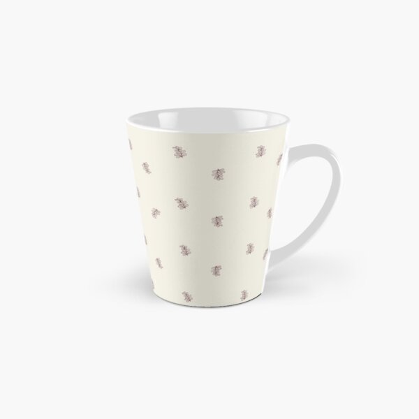 Brown and Cream Floral Leaf Pattern Tall Mug