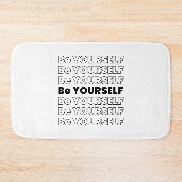 Item preview, White Be yourself inspirational quotes designed and sold by ColorByAli.