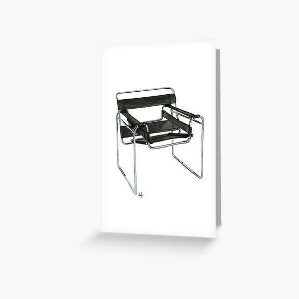 Wassily Model Chair No. B3 - Watercolor painting Greeting Card